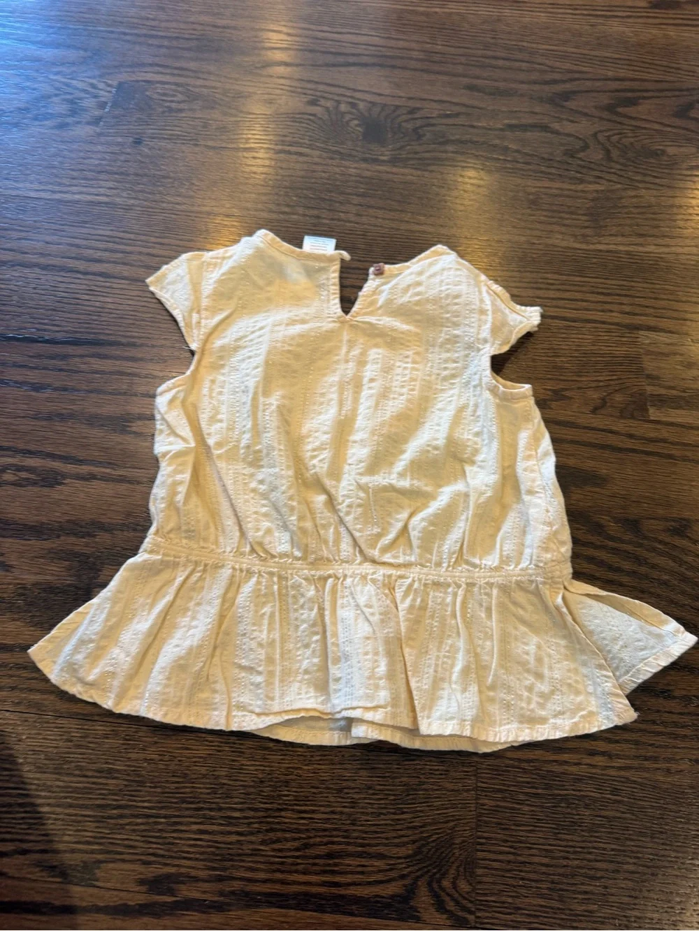 Vintage Gymboree Cream Top with Gold Thread Embroidery (2006)